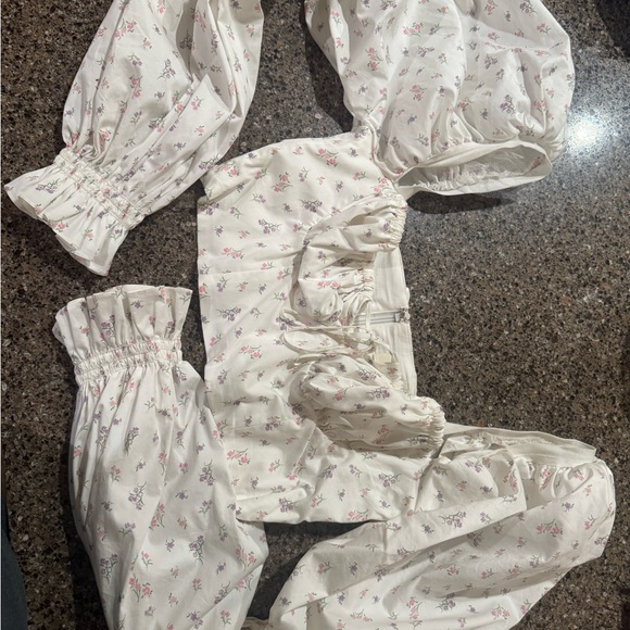 House of CB MILLICENT Puff Sleeve Crop Corset Top - Picture 5 of 11